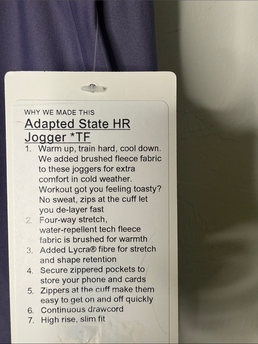 Lululemon State HR fleece jogger *TF - Picture 4 of 4